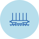 Flatcar with stanchions